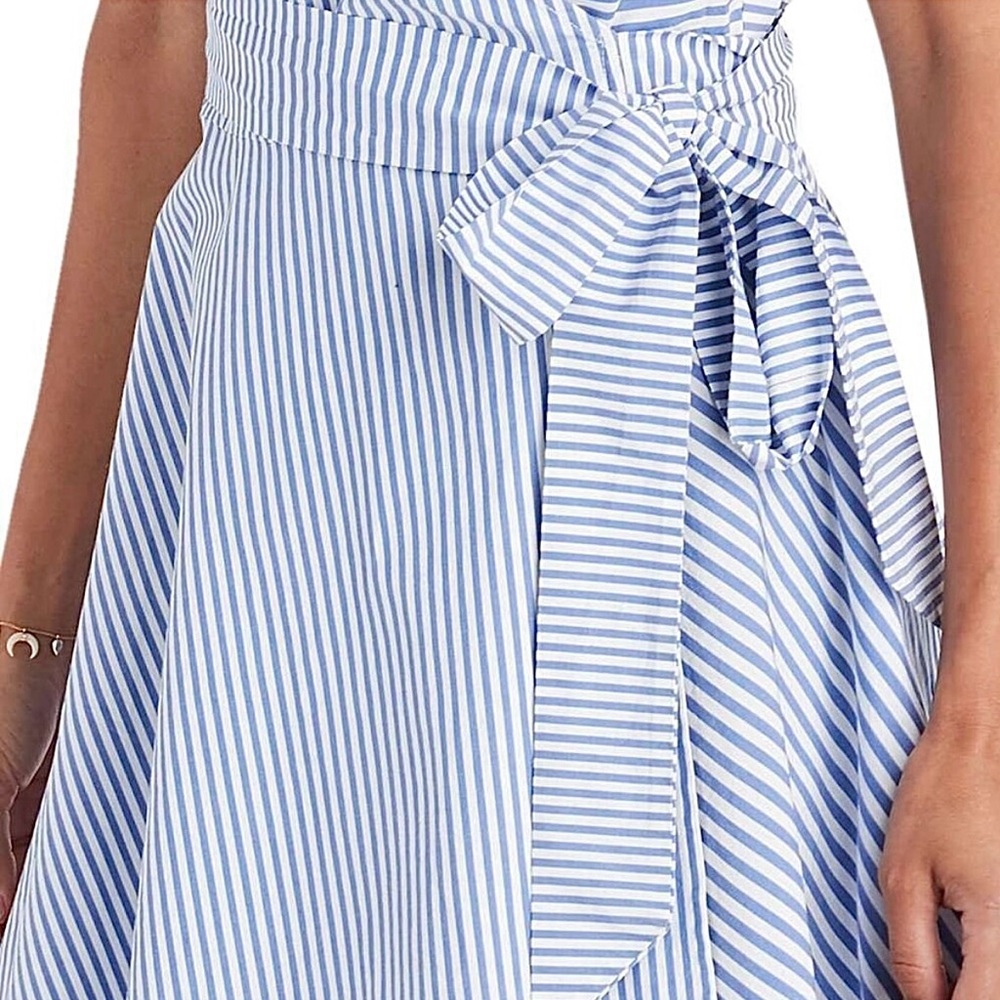 NEW Vineyard Vines Grier striped mixed wrap dress - Picture 3 of 10